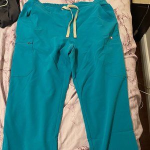 Figs Teal Scrub Bottom